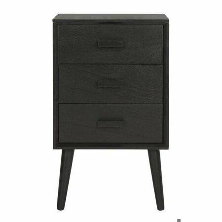 SAFAVIEH Pomona 3 Drawer Chest, Black CHS5700D